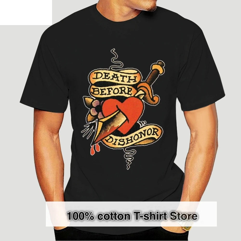 Sailor Jerry Tattoo Death Before Dishonor T Shirt Mens Tee Fan Gift Novità Dal Us-2567A