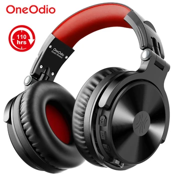 Oneodio 110h 무선 블루투스 5.2 헤드셋 + 유선 게임용 헤드폰 2 in 1 PC 용 마이크 PS4 콜 센터 Office Skype
