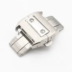 Premium 316L Stainless Steel Butterfly Fold Watch Buckle Clasp - 21mm (Steel)