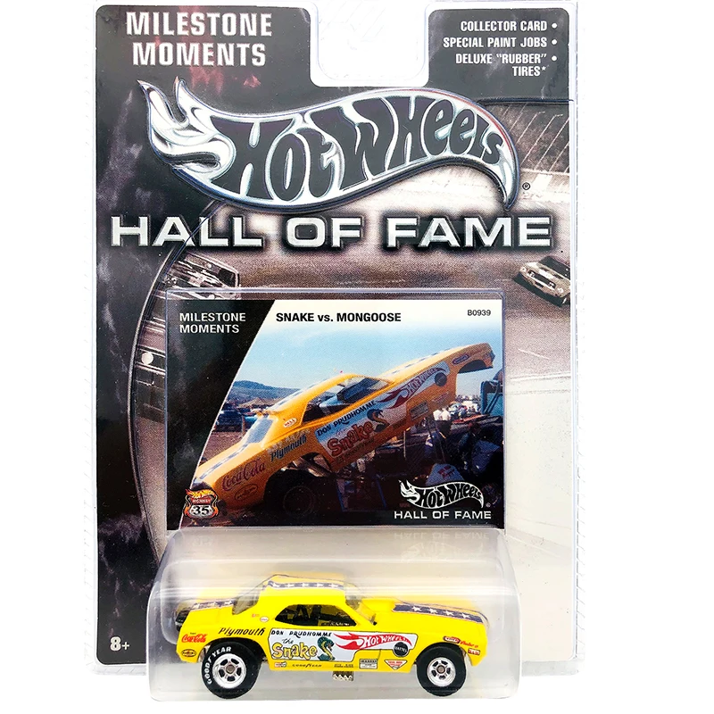 

Hot Wheels HALL OF FAME Cars MILESTONE MOMENTS SNAKE vs MONGOOSE 1/64 Die-cast Model Collection Toy Vehicles