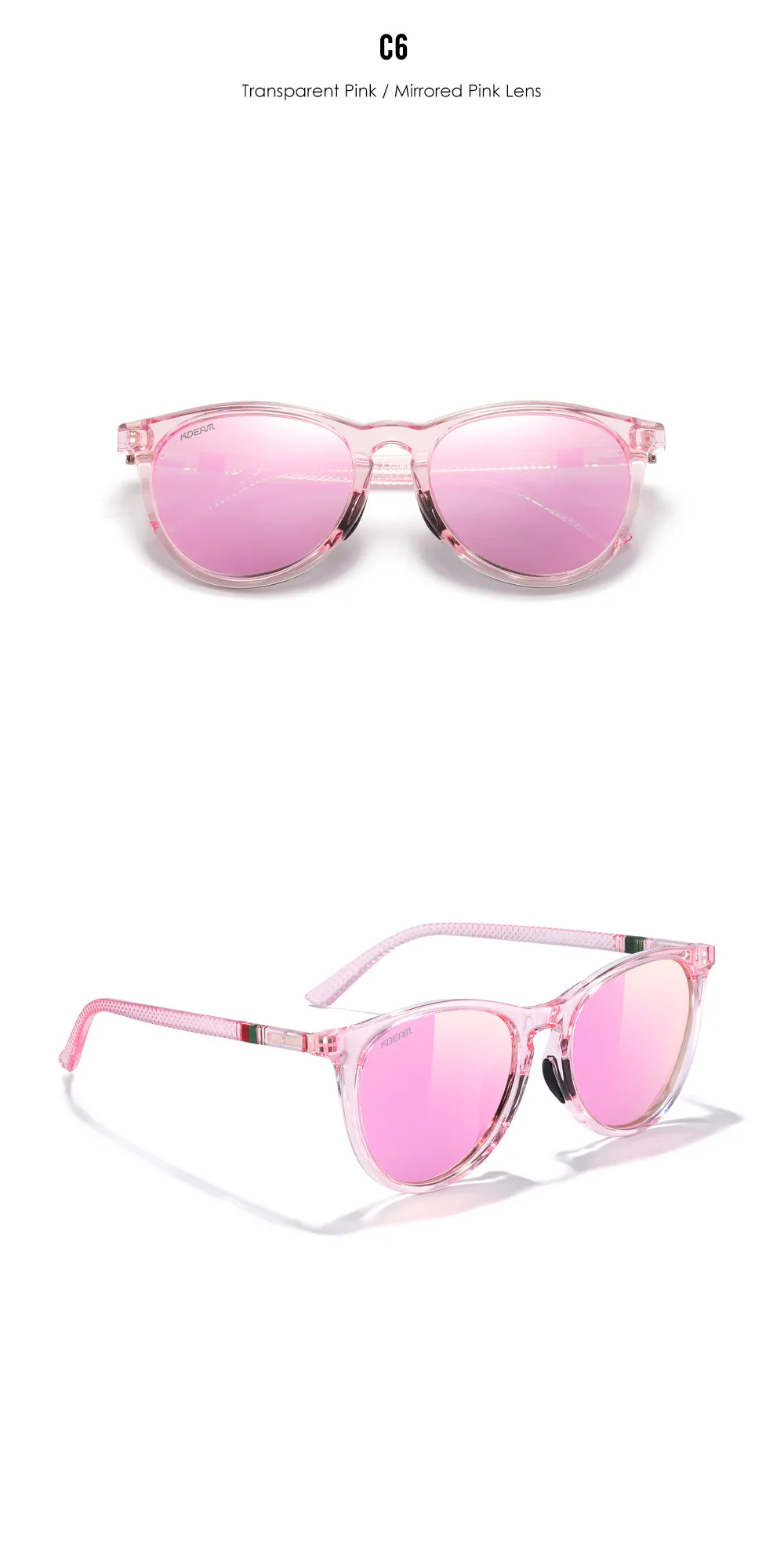 KDEAM Neue Runde Polarisierte Sonnenbrille Outdoor Sport Männer Angeln Gläser Frauen Trendy Schrittweise UV Beständig Schutzbrillen KD336 – Detail 19