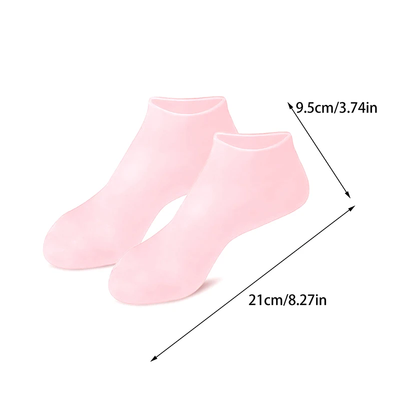 1Pair Silicone Socks Foot Spa Moisturizing Gel Sock Exfoliating And Preventing Dryness Cracked Foot Skin Care Anti Cracking Sock