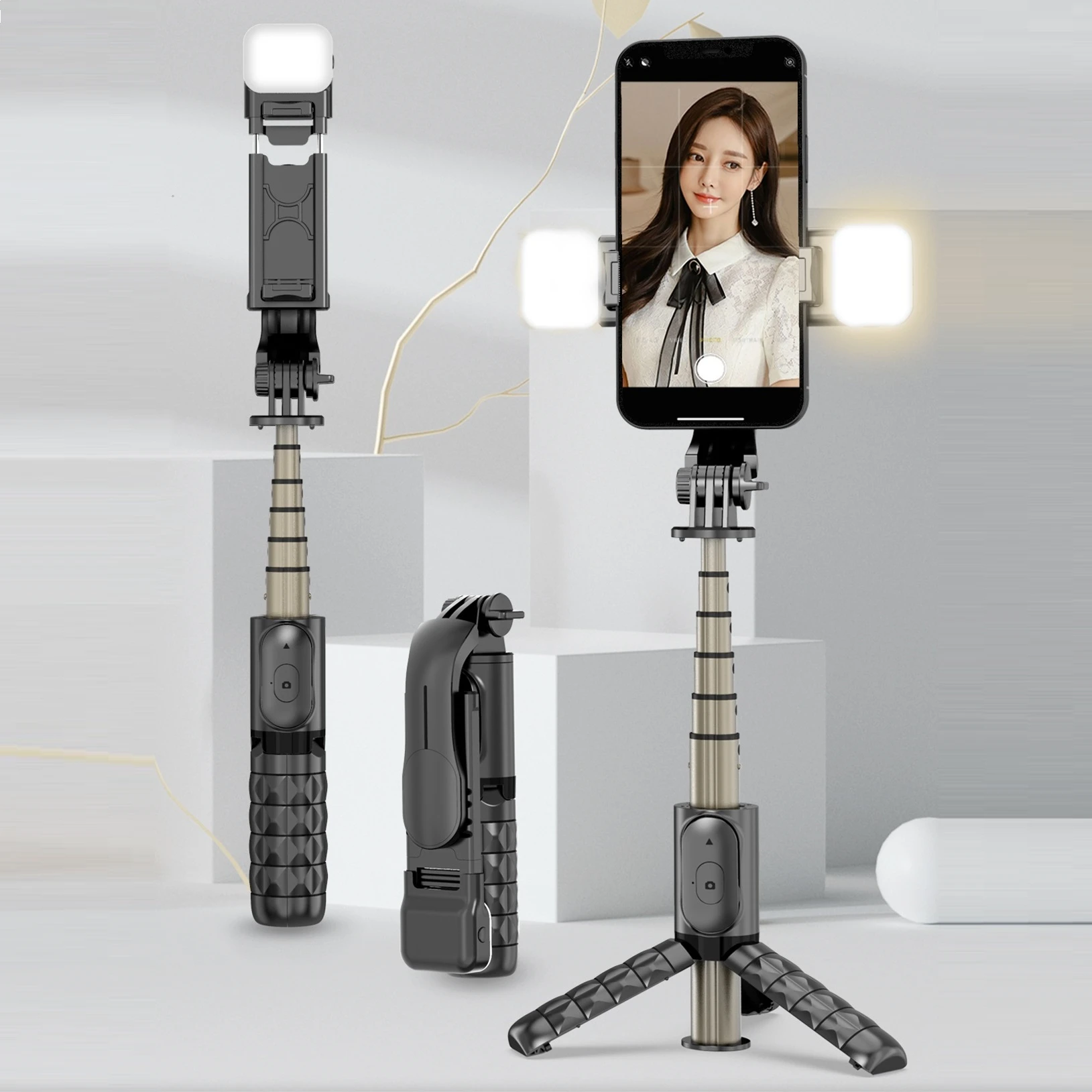 Extendable Selfie Sticks Monopod Palo Stick Handheld Holder WIth Phone Clip  Mount Adapter For Xiaomi Tripod Smartphone - AliExpress