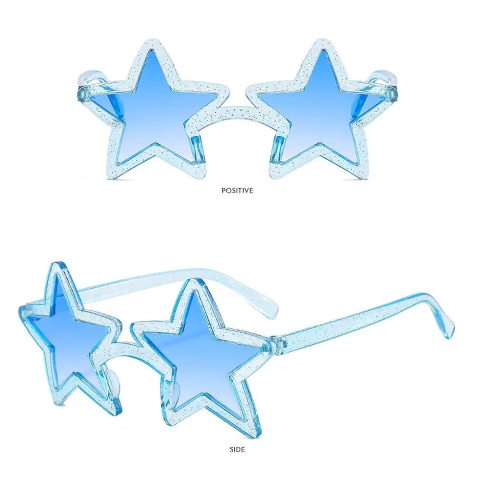Unique Star Shape Sunglasses for Women Shining Sun Glasses Vintage Pentagram Glasses for Summer Beach Party Favors