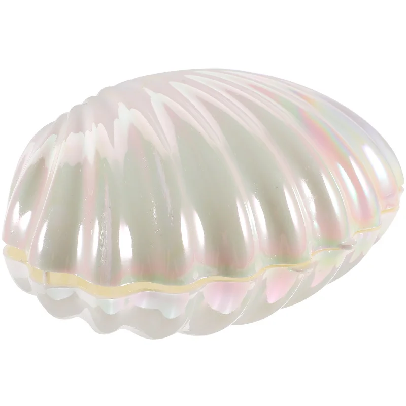 Description Picture 5 of itemPearlescent Shell Outfit Ocean Decor Candy Jar Party Favor Containers Small Dish Hat Pp Table Sea Holder Boxes