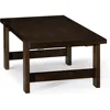 Wood Coffee Table, 48" x 24", Rustic Farmhouse Living Room Furniture, Industrial Modern Room Decor, (Aged Brown) Café Tables 4