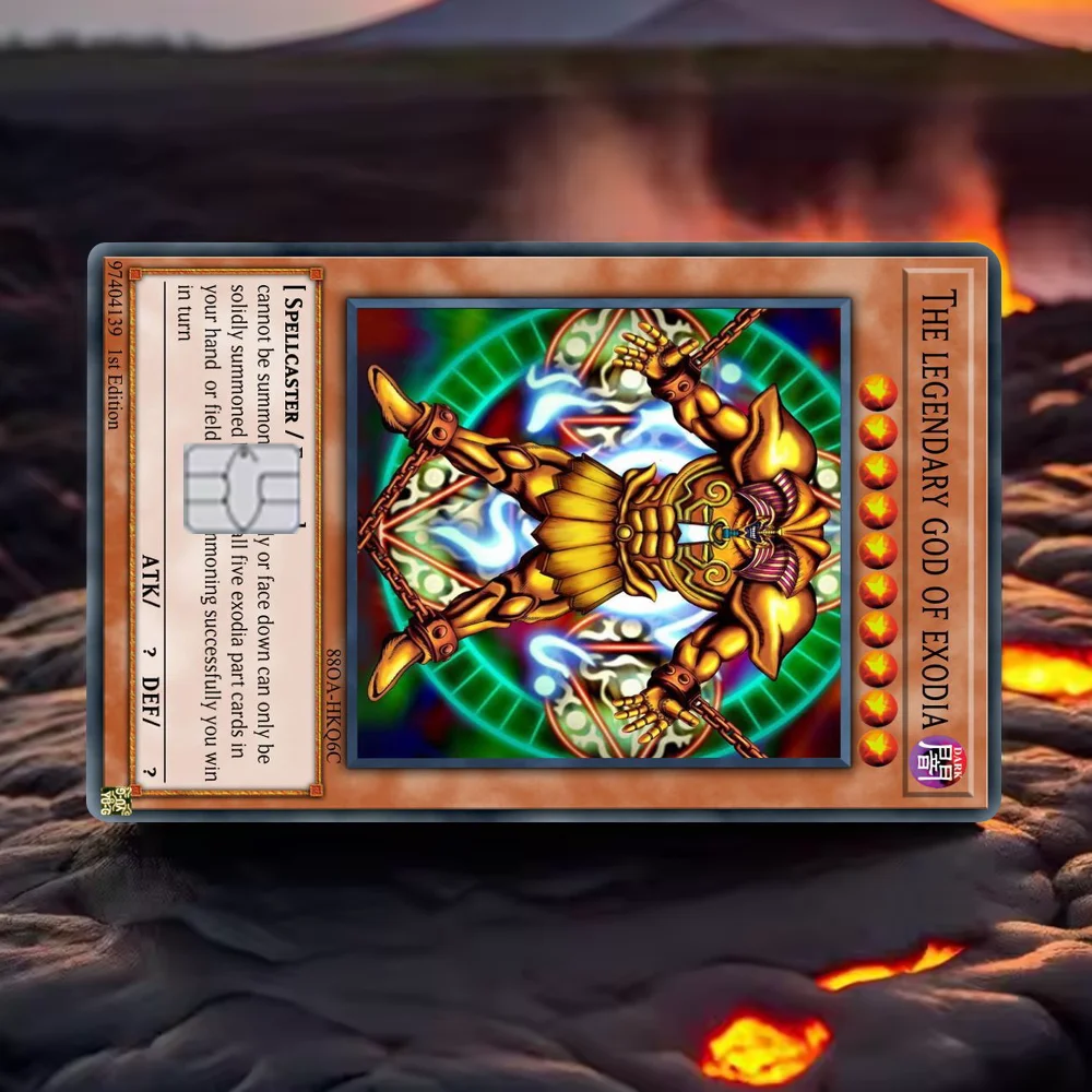 Yu-Gi-Oh MONSTER CARD 4pcs 1Set Of VISA Credit Card Subway Access Card Waterproof Stickers