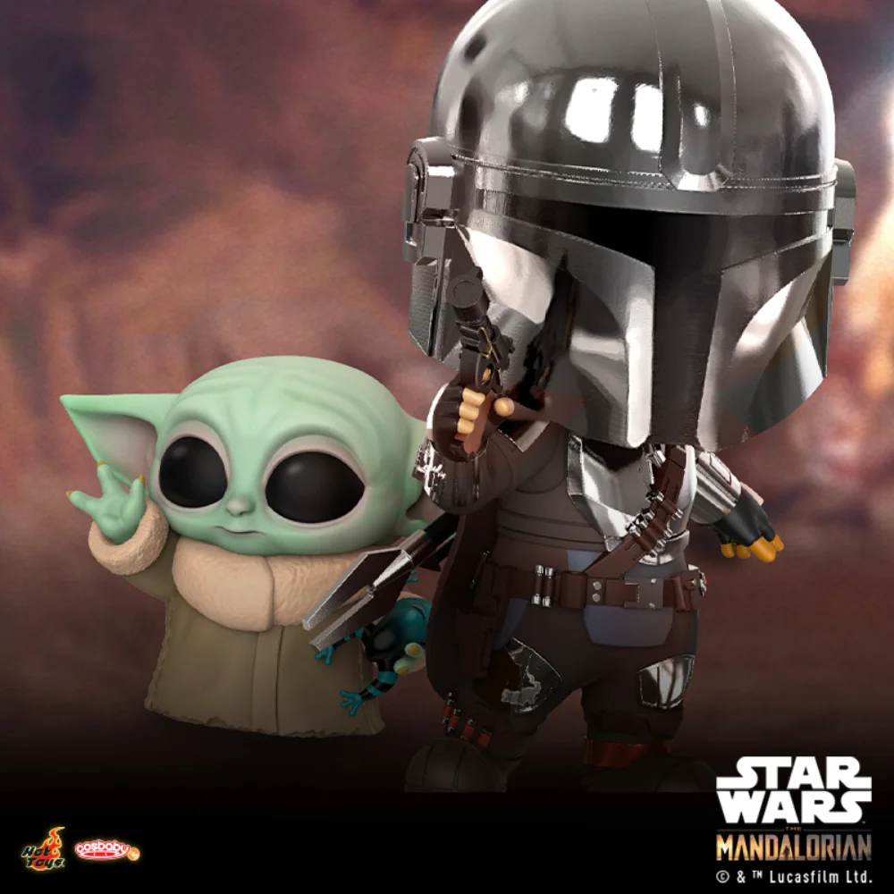Cosbaby The Mandalorian And The Child Grogu Movie Character Action Anime Model Collection Artwork Boy Birthday Gifts Ornaments