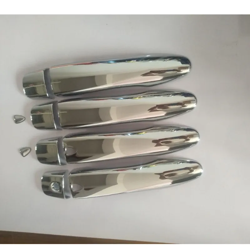 

Высококачественная новая хромированная крышка для боковой дверной ручки автомобиля, отделка с умным отверстием для ключей для Qashqai J11 2016-2018, 10 шт.