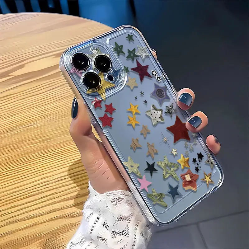 Fashion Creative Star Clear Phone Case Cover