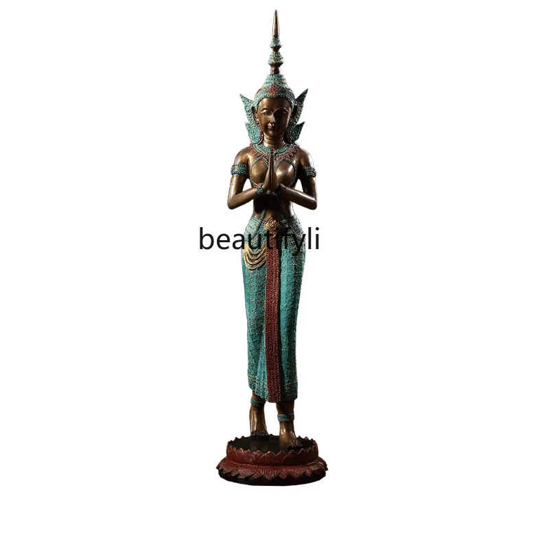 

Taifo Bronze Floor Figure Big Decorations Southeast Asia Welcome Buddha Statue