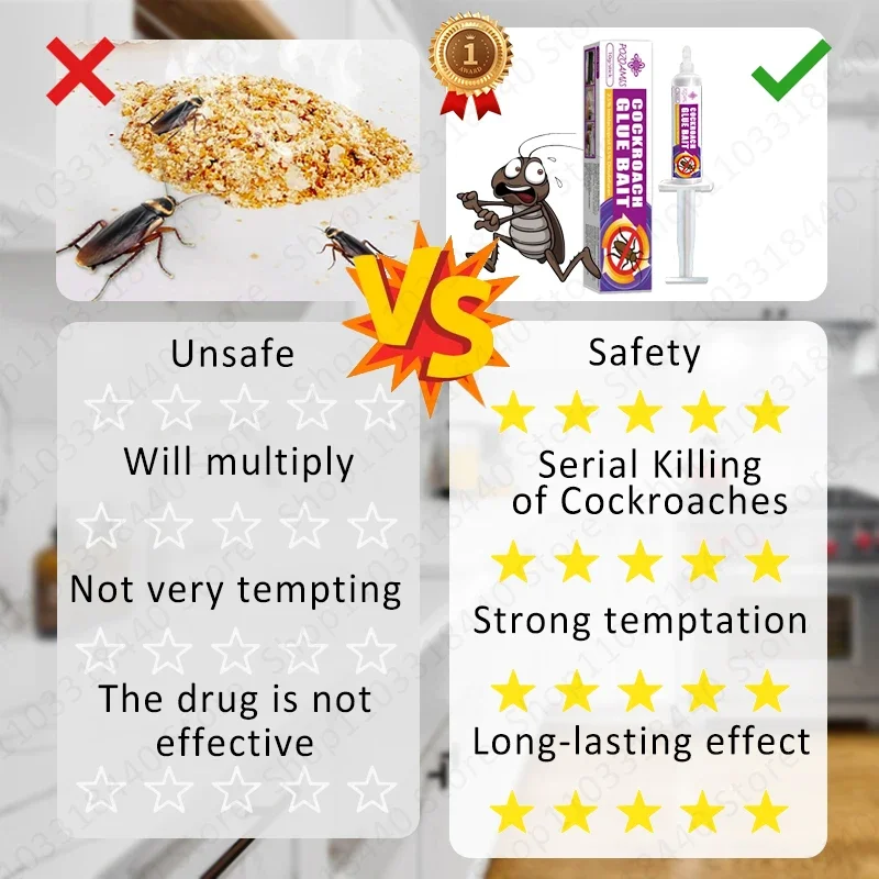 Eliminate cockroaches. 6