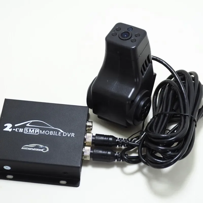 Security 2CH DVR KIT for network car,  taxi ,school bus, logistics car, by rear view driver face 2CH 5MP DVR 1080P AHD camera