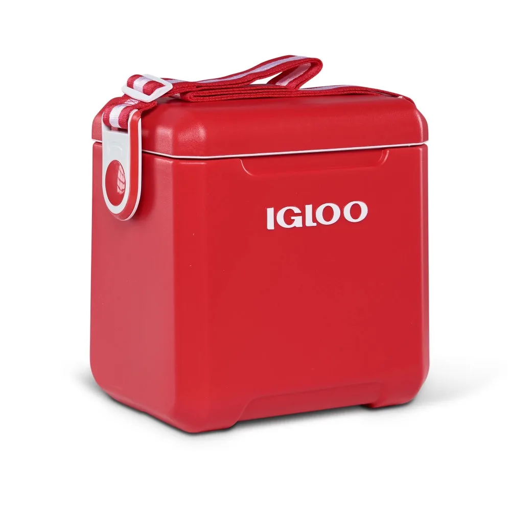 

11 Quart Tag Along Too Hard Side Cooler Tool Box Red Tool Bag Wheeled Fishing Articles Multifunctional Storage Box Tackle Sports
