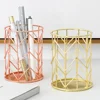 Premium Multipurpose Pen Holder Rose Gold Iron Wire Desktop Storage Box for Pens Makeup Brushes and More 6