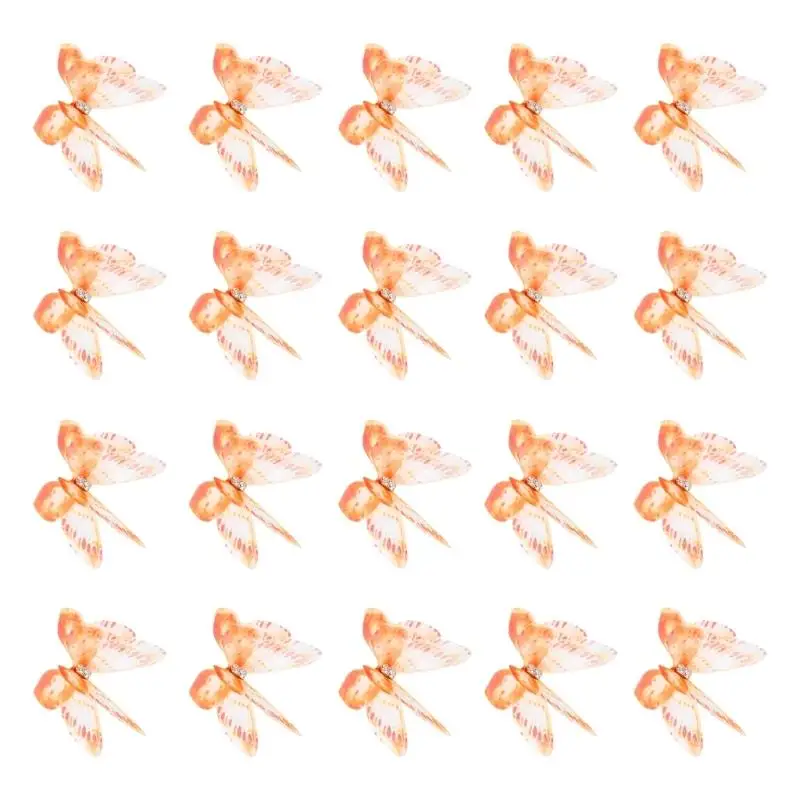 39BD 20 Stück Organza-Aufnäher zum Aufnähen, Schmetterlings-Applikationen, bestickte Applikation zum Nähen – Detail 9
