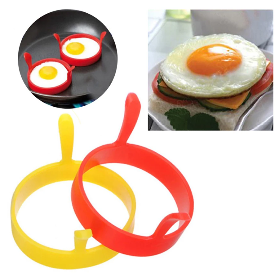 Breakfast Omelette Ring Fried Egg Mold 3Pcs Food Grade Silicone Egg Ring Pancake Cooking DIY Tool Frying Moulds Kitchen Tool egg mold egg ring
