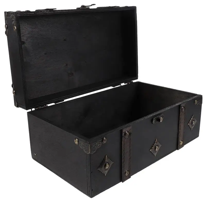 

Retro Small Trinket Box Tabletop Antique Treasure Chest Sundries Storage Container Kitchen Organizer Organizador