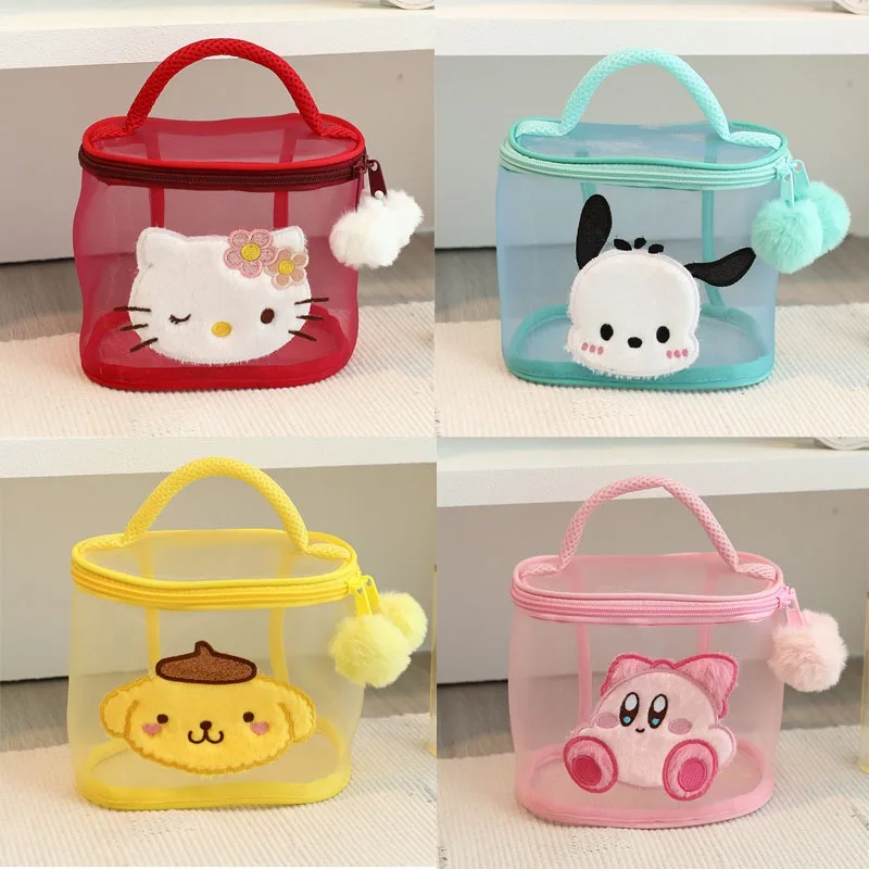 

Sanrio Pachacco Large-capacity Portable Makeup Bag Kirby New Women Cosmetic Bag Toiletries Organizer Female Storage Makeup Cases