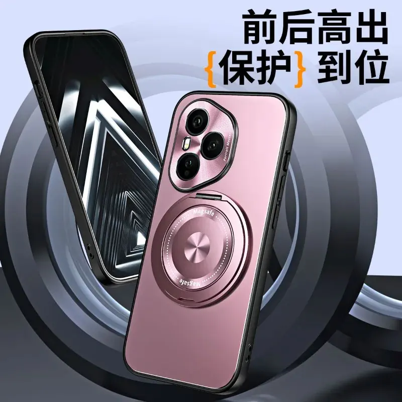Enhanced Magnetic Matte Ring Holder Protective Cover - Hard Bumper Edition