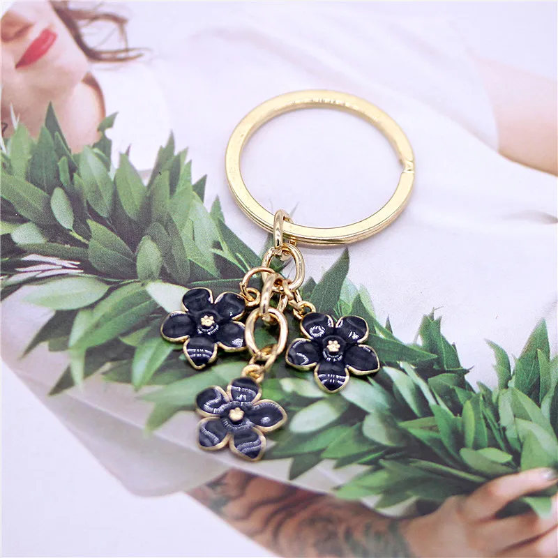 Trendiger süßer Emaille-Schlüsselanhänger, bunter Sakura-Blumen-Schlüsselanhänger, süße Schlüsselanhänger für Frauen und Mädchen, Handtaschen-Zubehör, DIY-Schmuck – Detail 8