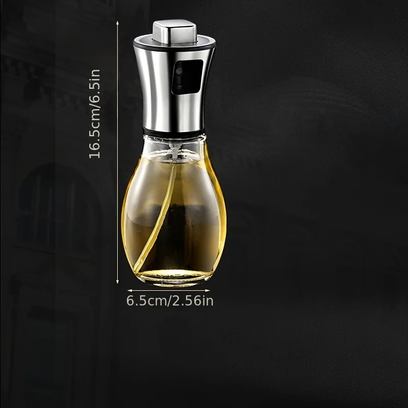200ML Stainless Steel Oil Spray Bottle Perfect for Kitchen Cooking & Air Fryer Bottle Glass Stainless Steel Oil Sprayer 6