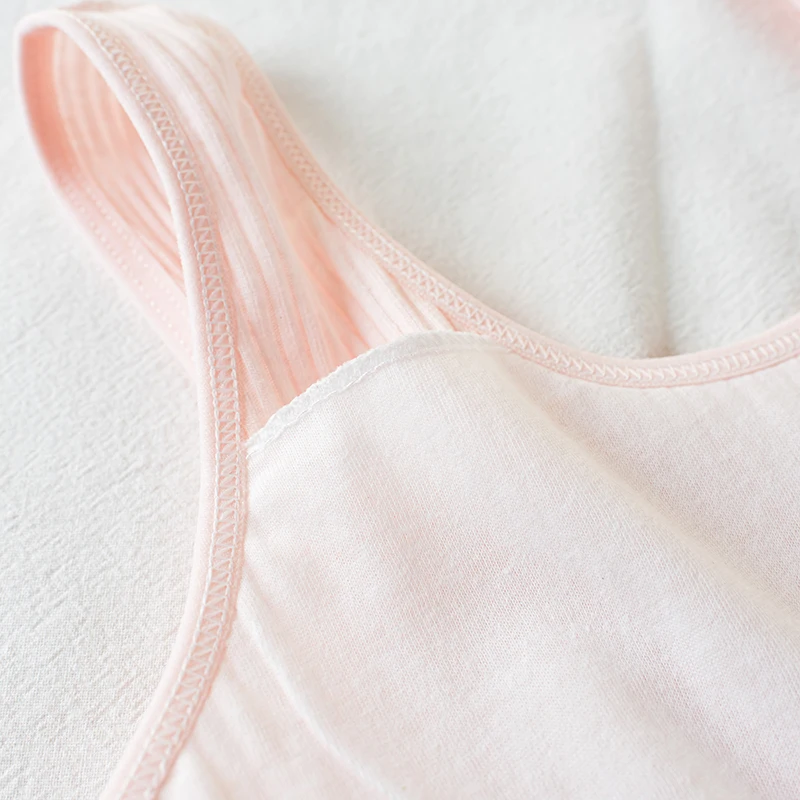 3Pcs Double-layer Cotton Bra Developmental Student Girls Vest 8 10 14 Years training bra cotton bra