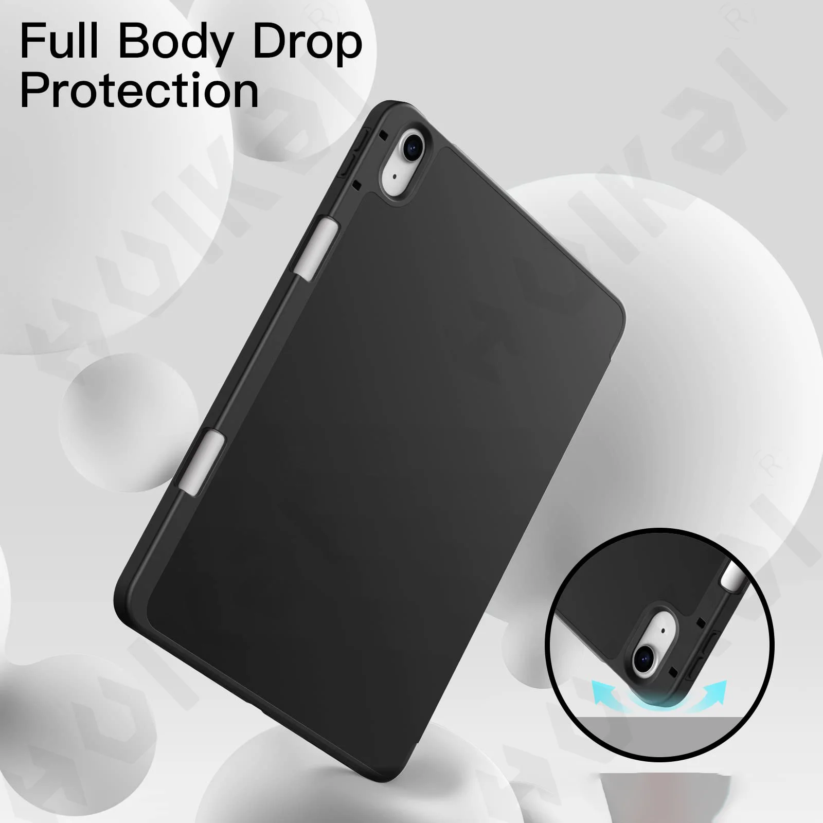 iPad Air Protective Trifold Stand Case with Pencil Holder and Auto Wake/Sleep Feature