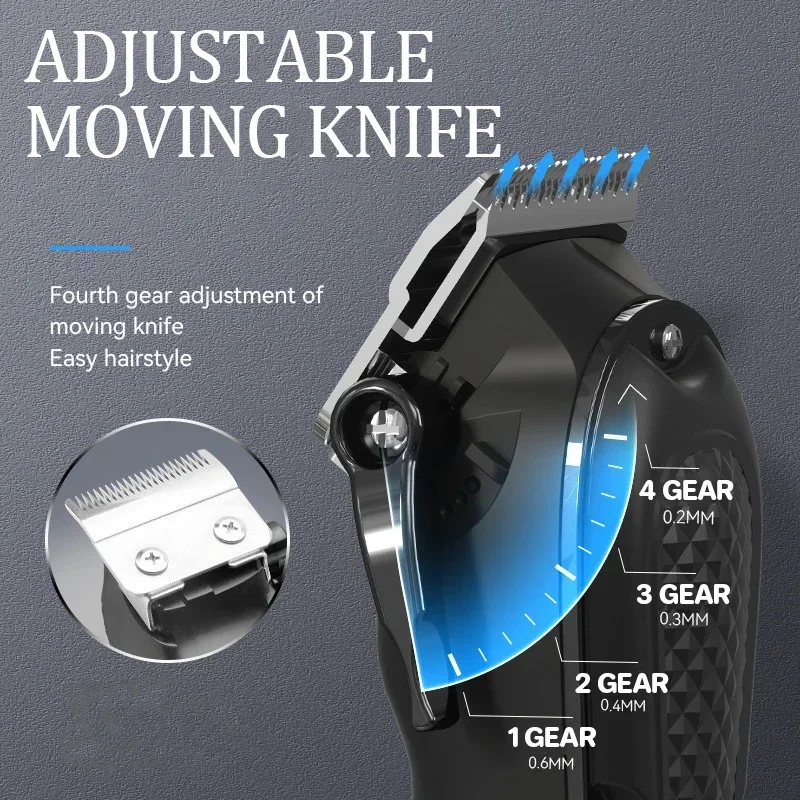 Kemei KM-PG1071 Professional Hair Clipper Rechargeable Cordless Hair Clipper Electric Hair Clipper Kit Men's Fade Hair Clipper