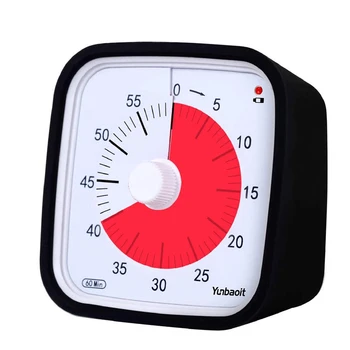 60 Minute Visual Timer Silent Mode Time Management Tool with Night Light Countdown Timer Kids Alarm Clock with Protective Case 1
