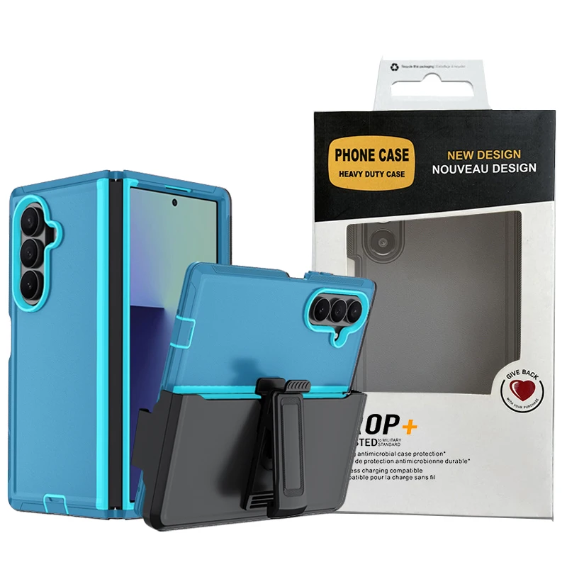 3-Schichtige Original-Qualität Ott-Box Robuste Defender Armor Hülle für Samsung Galaxy Z Fold 7 6 5 4 Verbesserte Stoßfeste Schutzhülle – Detail 3