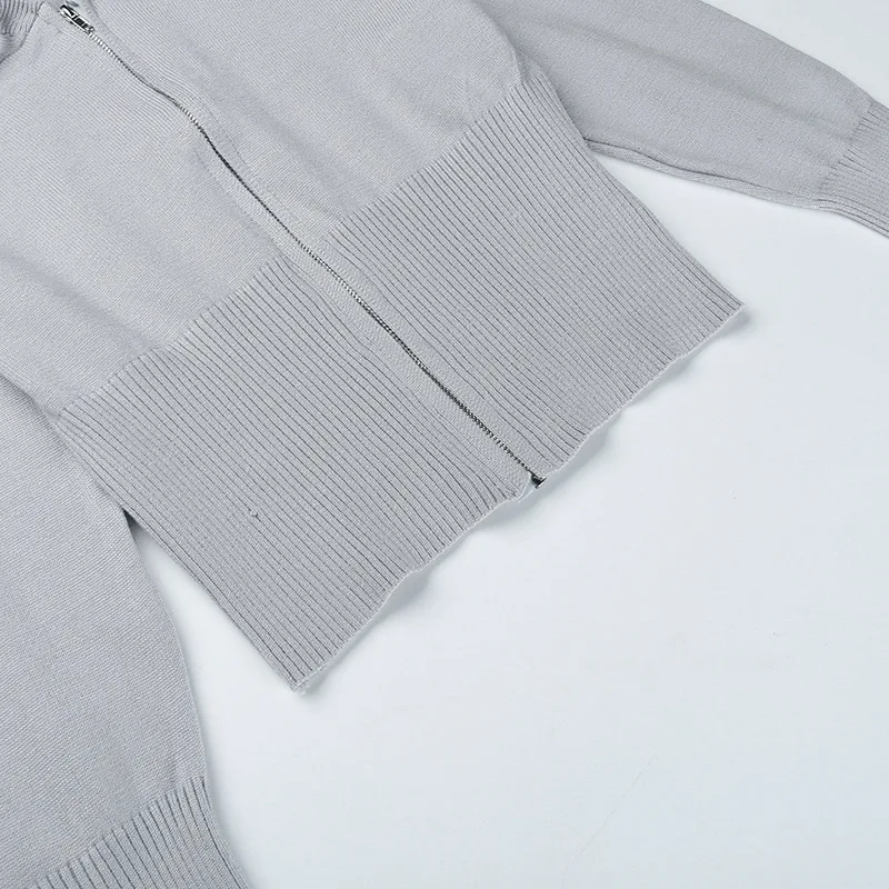 Knit Hoodie And Pants Sets Women Outfits Low Waist Knitted Cropped Top Sweat Leggings Women Two Piece Set Tracksuit New