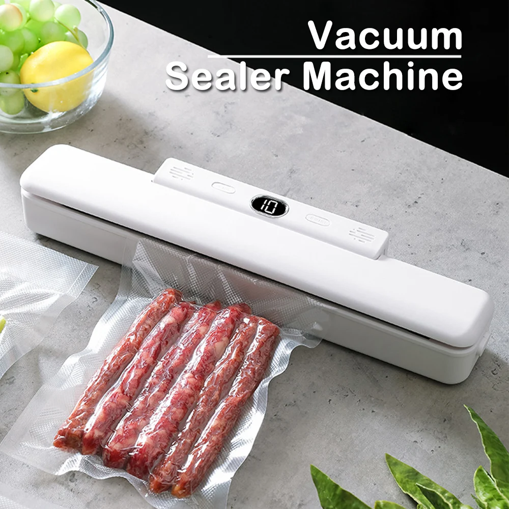 Automatic Vacuum Sealer Machine For Food Storage With 10pcs Free Food Saver  Bags Sealing Machine for Vacuum Packaging 220V/110V