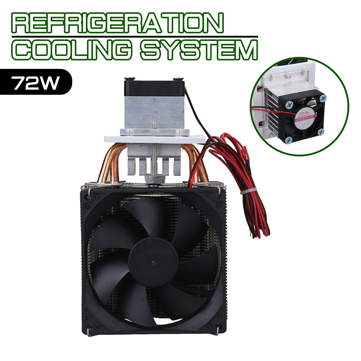 Sistema de Refrigeração do Semicondutor do Agregado Familiar Sistema de Refrigeração Radiador 72w Refrigerador de Refrigeração Semicondutor Sistema de Refrigeração Kit Ventilador Mais Frio