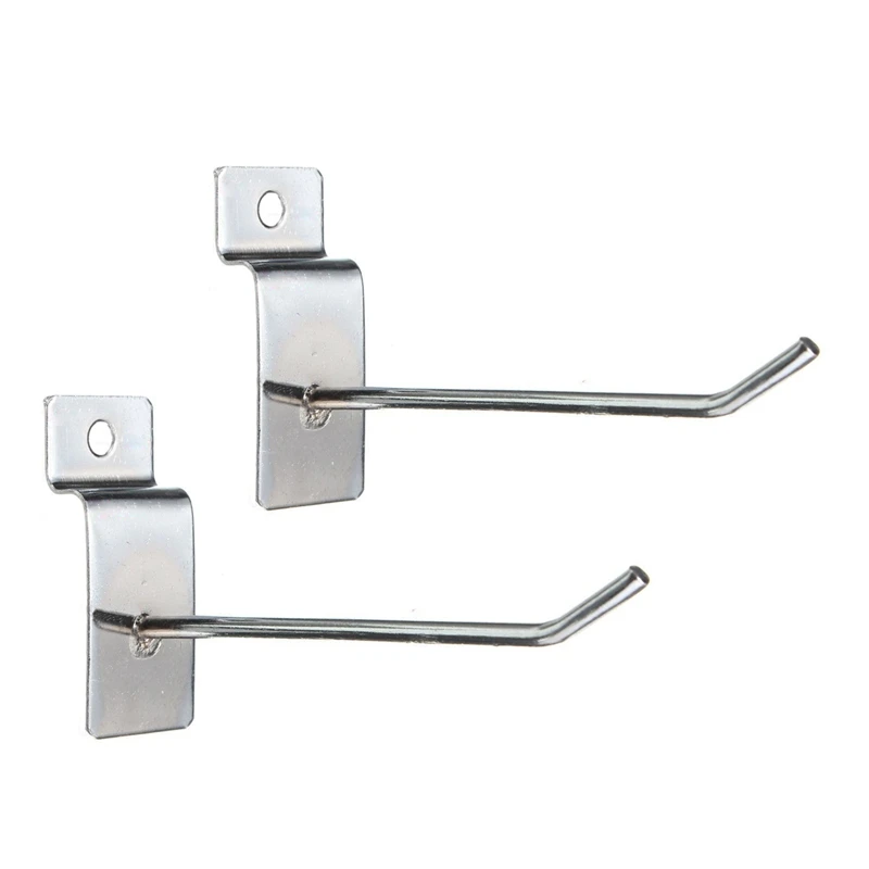 

50 X Slatwall Single Hook Pin Shop Display Fitting Prong Hanger 100Mm