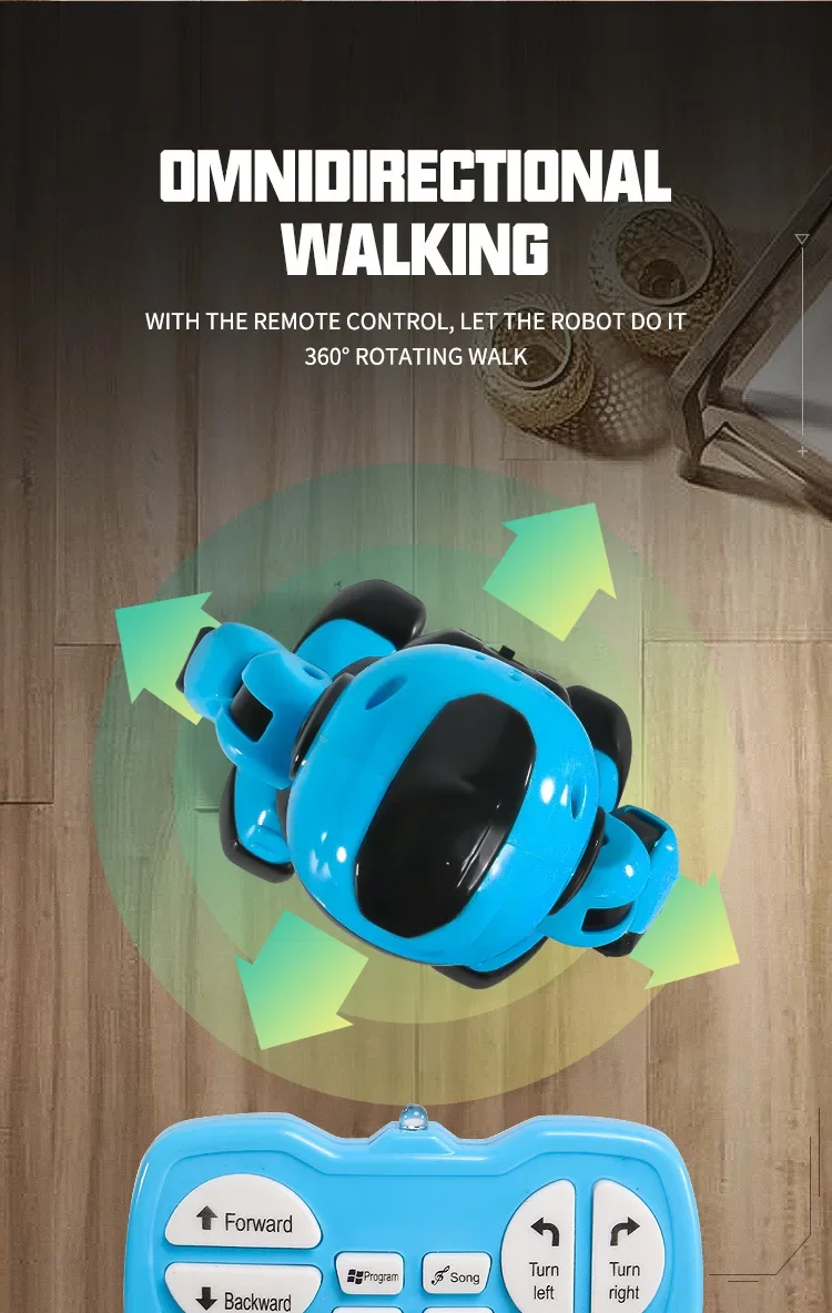 Intelligent Robot Programming Talk Show Infrared Rc Remote Control Robot Children's Toys for Boys and Girls Sing and Dance Gifts