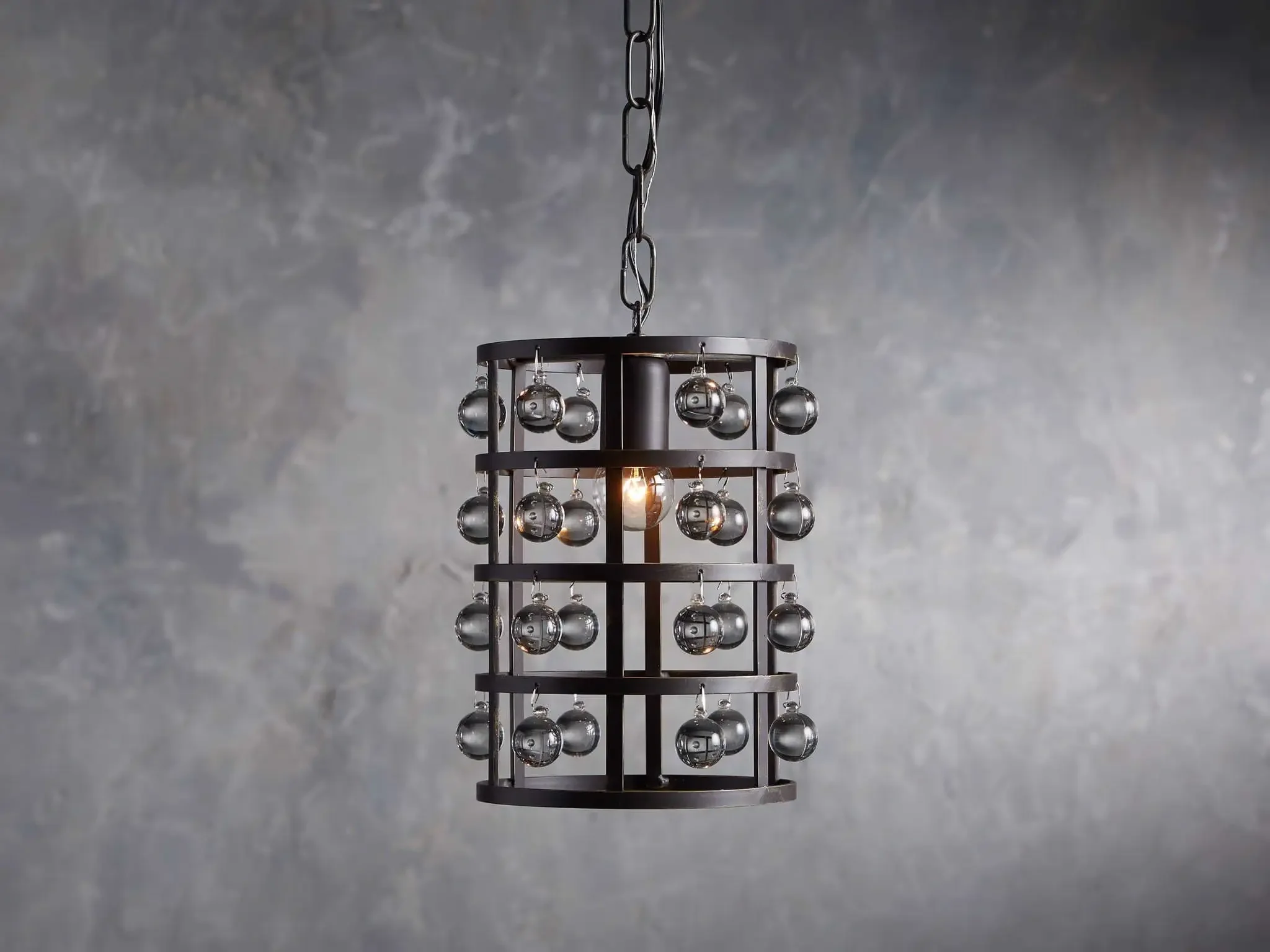 Modern Iron Retro Lantern Tears Creative Crystal Antique Bedlight Corridor Pendant Light