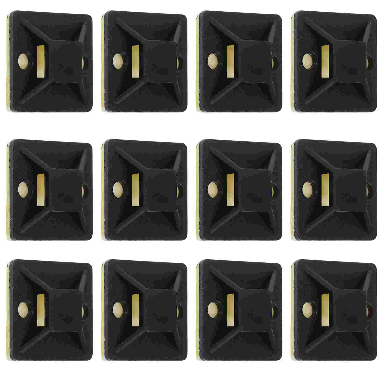 

100pcs Cable Zip Tie Mounts Self Adhesive Wire Clips Cable Ties Holders Wire Management Mounts