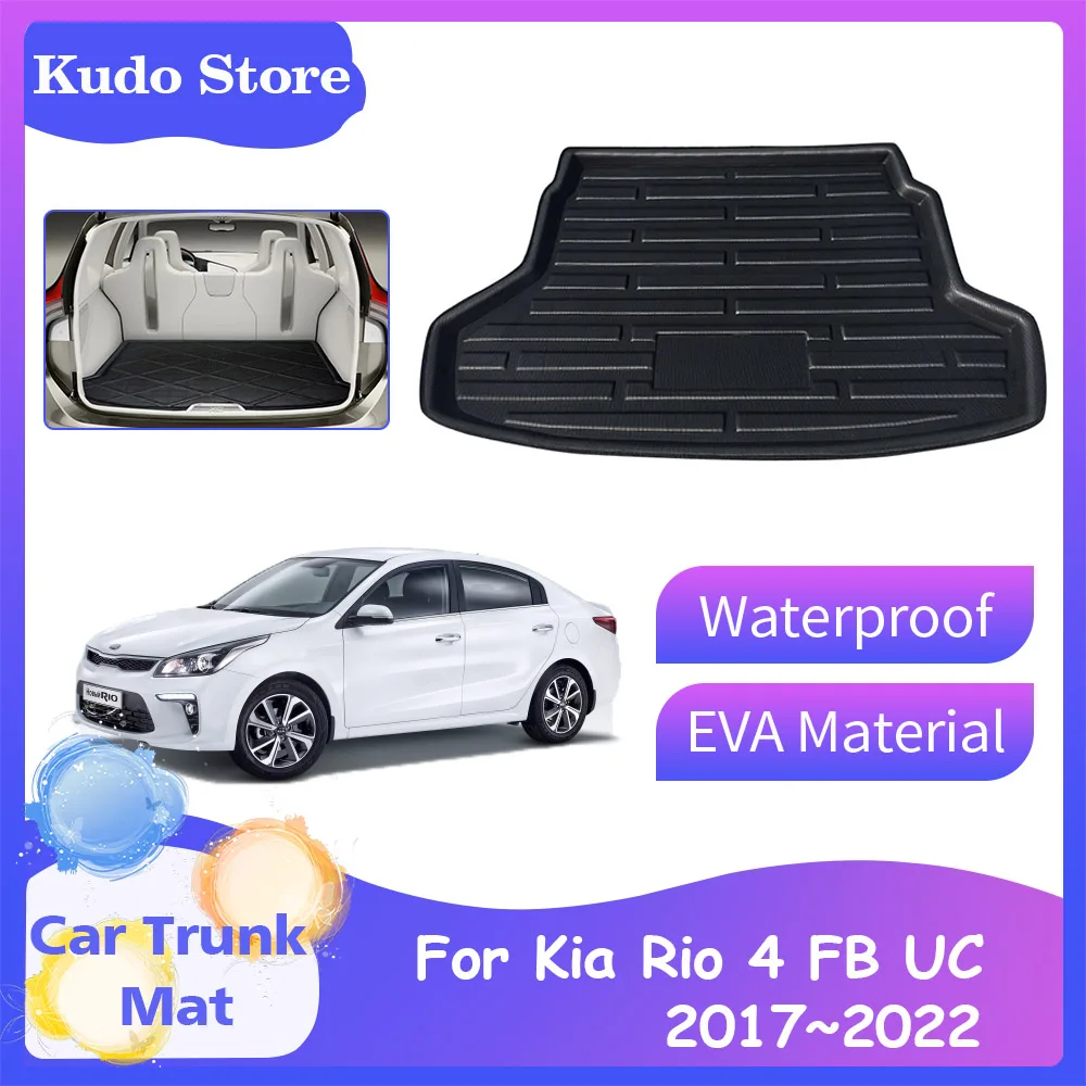 

Car Trunk Mats for Kia Rio 4 FB UC 2017~2022 Rear Boot Cargo Liner Covers Waterproof Luggage Pad Storage Tray Carpet Accessories