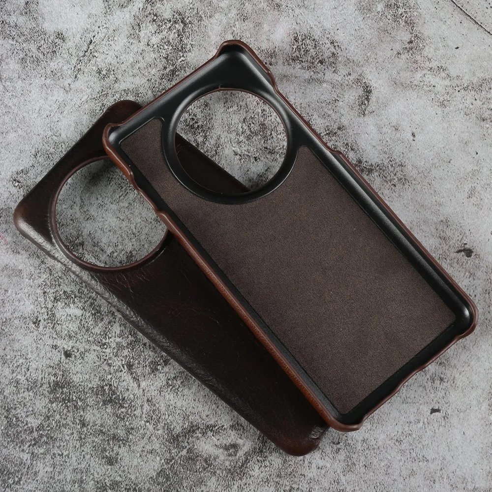 Luxury Smooth Genuine Leather Handmade Phone Case Cover