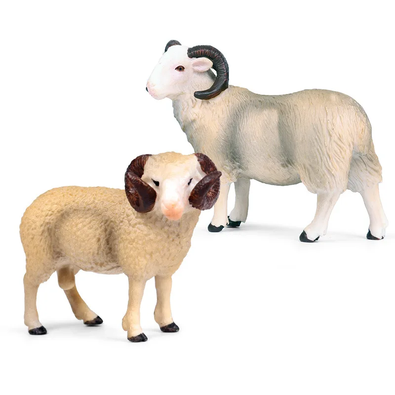 

Kids simulation wild animal solid static model curved horn sheep bighorn sheep sheep toy figure ornament