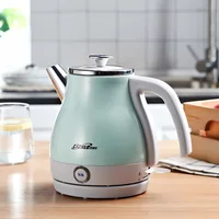 1000ml Electric Kettle Portable Travel Kettle 304 Stainless Steel Teapot Thermal Kettle Automatic Power Off Kitchen Tool 1000W 2
