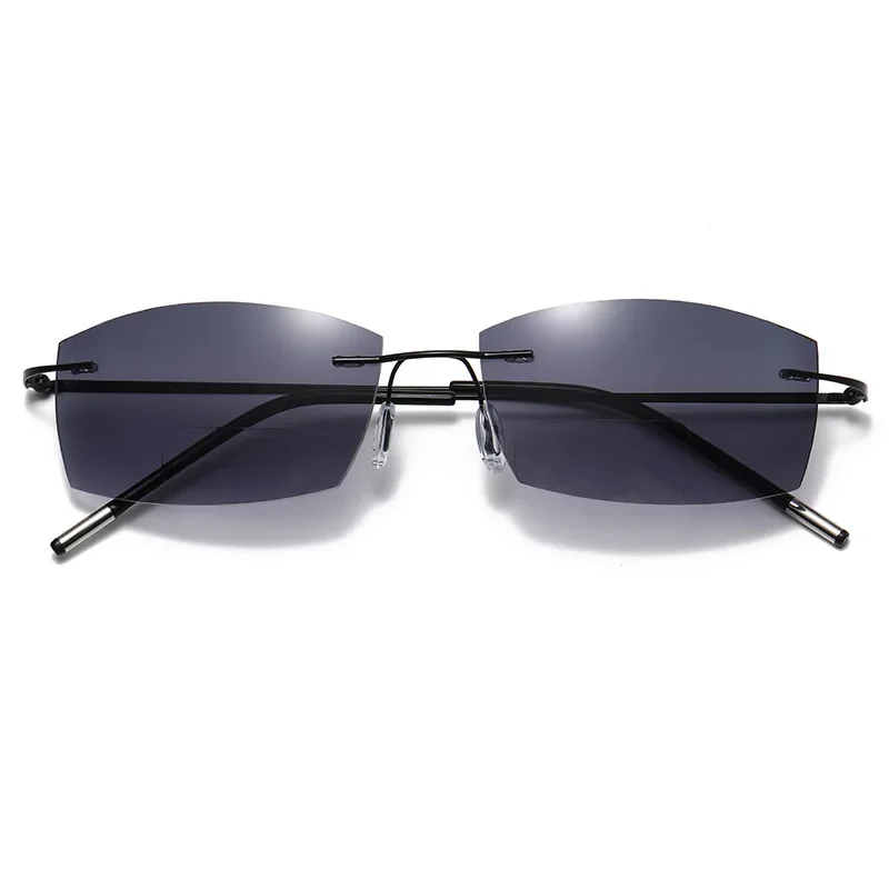 Bifocal Glasses Men's Frameless Reading Glasses Men's Sunglasses Binocular Glasses +1.0 +2.0 +3.0 Men 2