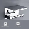Toilet Paper Holder Wall Mount, Fits Mega Rolls Size  Toilet Paper Holder with Shelf,  Premium Rustproof Stainless Steel,Silver 1