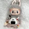 17cm Cute Mini Plush Doll'S Clothes Outfit Accessories Labubu Idol Dolls donut overalls Clothing DIY Kid Gift Strap Labubu Pants 3