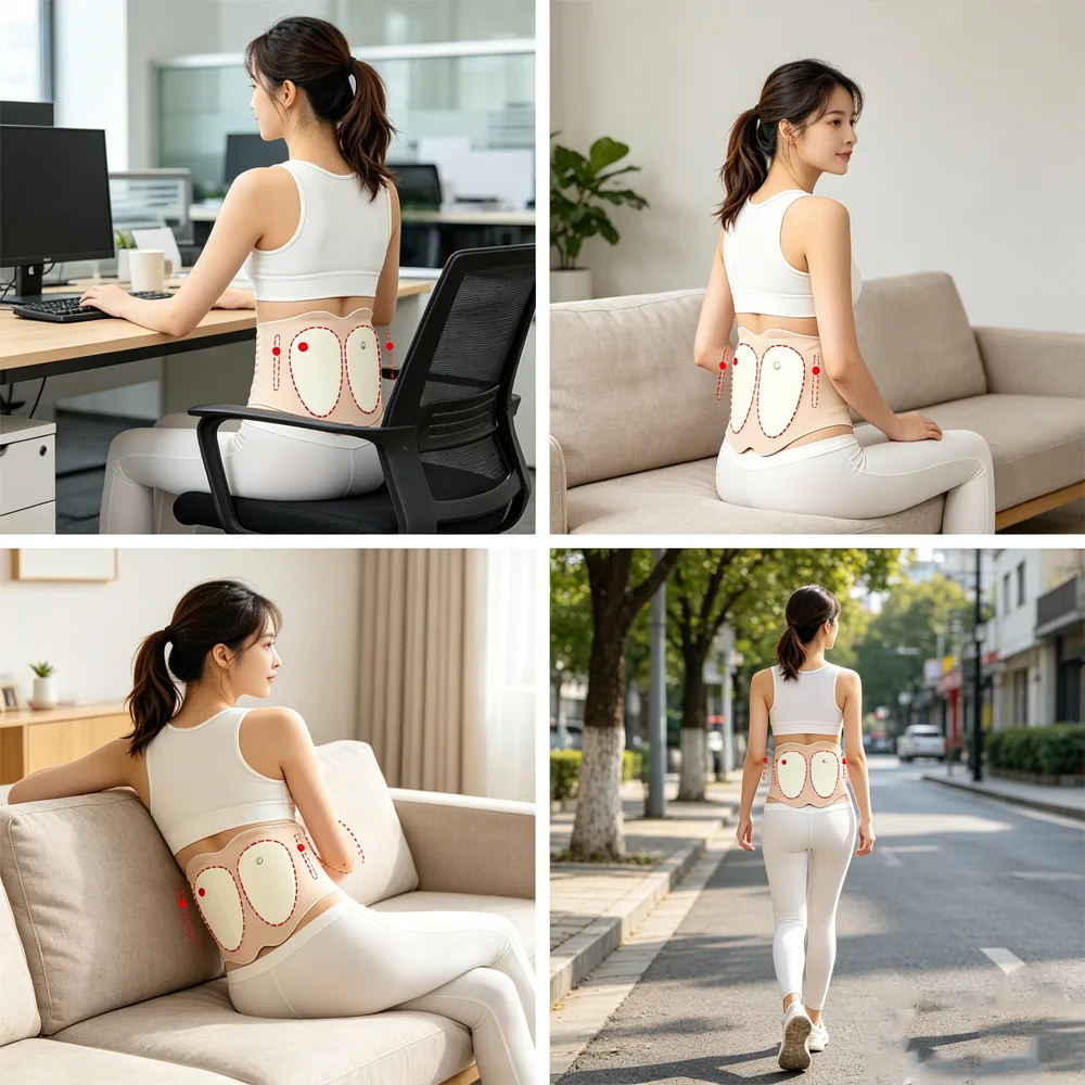 1PC 조절 가능한 요추 지지대, 허리 지지 벨트, 허리 통증 및 좌골신경통 완화, 남녀 공용 데일리 백 서포트
