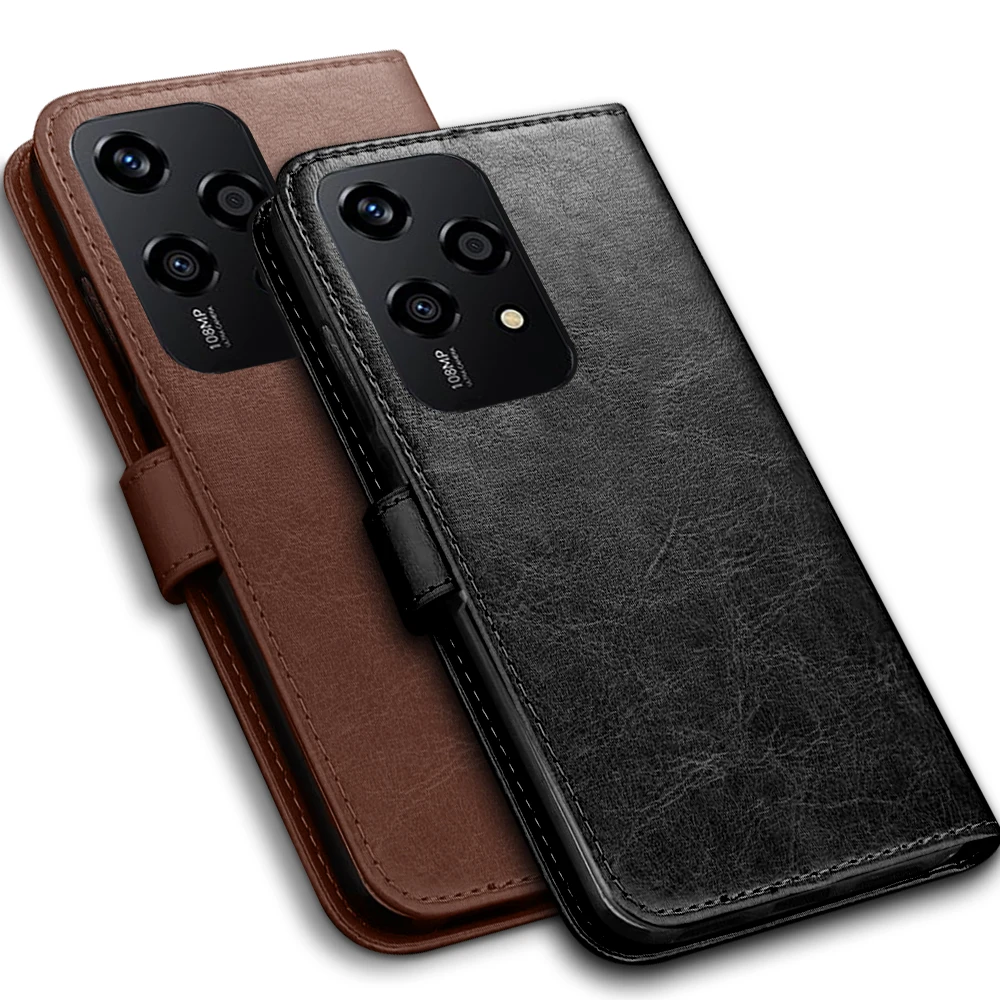 Honar 200 라이트 케이스 가죽 플립 지갑 스탠드 Coque For Honor 200 Pro Lite Honor200Lite 200Pro 5G 쉘 마그네틱 폰 커버
