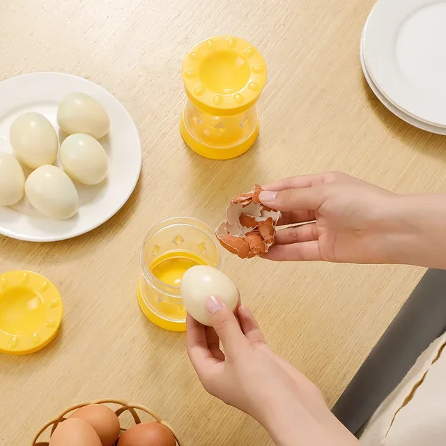 Hand Egg Sheller Cranked Automatic Household Peeling Machine Opener Tool Fully Automatic Small Kitchen Gadgets for Boiled Eggs 2