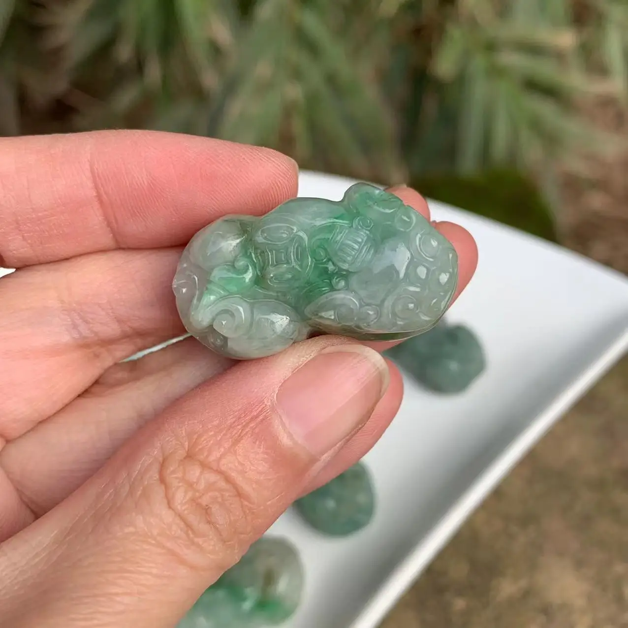 Natural Myanmar jade pixiu Necklace Pendant women's children's jewelry