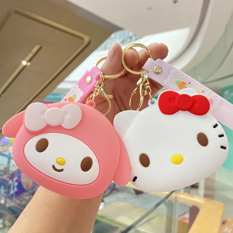 

Брелок Sanrio Hello Kitty Kuromi Melody Cinnamoroll, кошелек, портмоне, органайзер для наушников, брелок для ключей